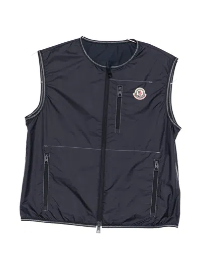 Moncler Alshain Zip Gilet In Blue