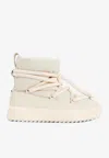 Moncler High-top Snow Boots Padded Collar In White