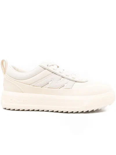 Moncler Altive Leather Low-top Sneakers In Neutral