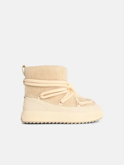 Moncler ' Altive Mid' Snow Boots In Light Beige 'teddy' In Sand