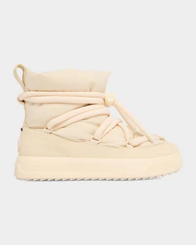 Moncler Mini Altive Mid Snow Boots In Neutral