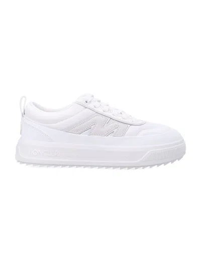 Moncler Altive Nubuck Suede & Nylon Trainers With Eva Midsole And Vibram Tread - 4.2 Cm In Bianco