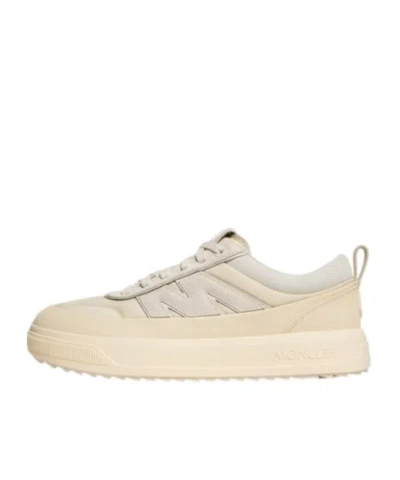 Moncler Altive Nubuck  Suede Trainers In Sand
