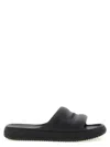 Moncler Altive Slide Sandals Open Toe Flat In Black