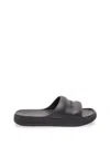 Moncler Altive Slide Sandals Open Toe Flat In Black