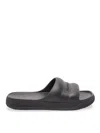 Moncler Altive Slide Sandals Open Toe Flat In Black