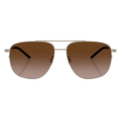 Moncler Alumni Dark Brown Mirror Rose Gold Pilot Unisex Sunglasses Me4004 100313 57