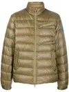 Moncler Zip-fastening Padded Jacket In Green