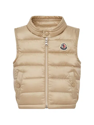 Moncler Babies' Amaury Quilted Gilet In Neutral