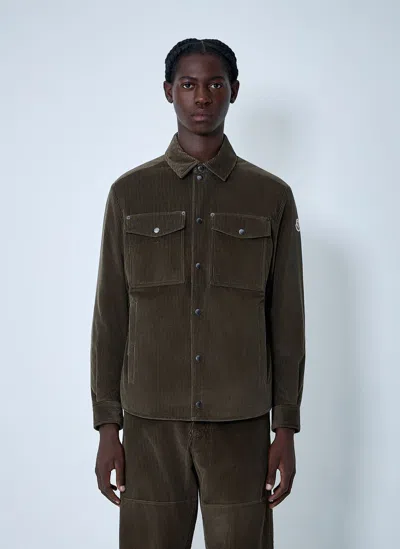 Moncler Ambroisie Corduroy Shirt In Brown