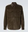 Moncler Ambroisie Cotton Corduroy Down Jacket In Green