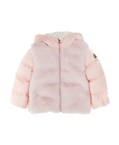 Moncler Amin Hooded Down Jacket In Pink