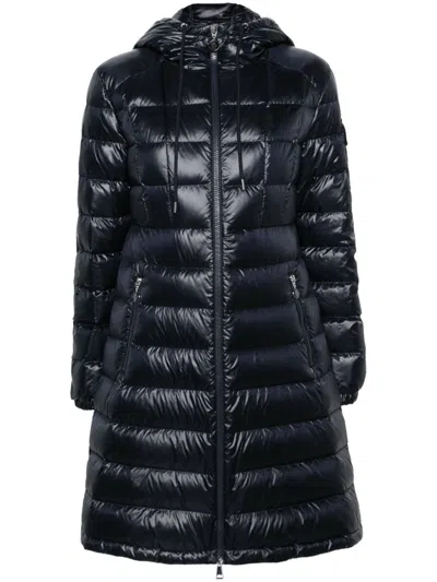Moncler Amintore Hooded Down Coat In Blue