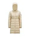 Moncler Amintore Hooded Down Coat In Nude