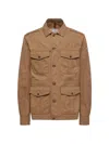 Moncler Amnicon Button-up Jacket In Brown