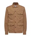 Moncler Amnicon Button-up Jacket In Brown