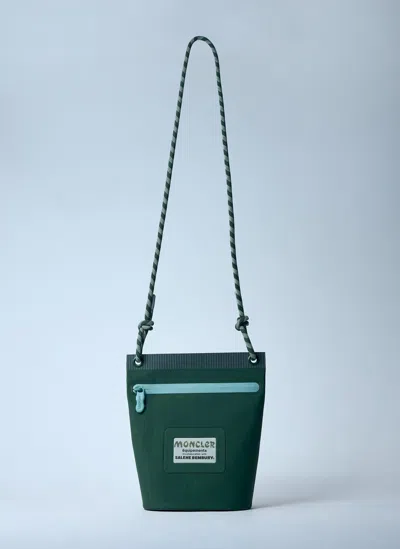 Moncler Amoeba Crossbody Pouch In Green