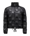 Moncler Ancy Lightweight Quilted Checkerboard Jacket In Black