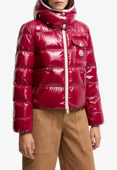 Moncler Andro Short Down Jacket With Detachable Hood In Multi