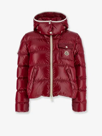 Moncler Andro Hooded Down Jacket In Red