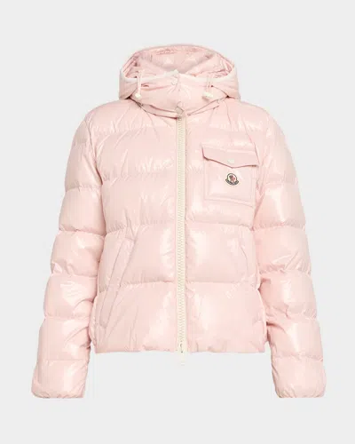 Moncler Andro Hooded Short Down Jacket In Multi