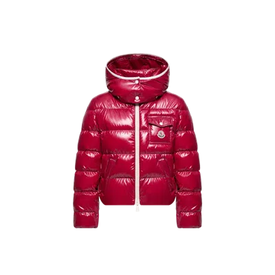 Moncler Doudoune Courte À Capuche Andro, Femme, Rose, Taille: 4 In Red