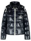 Moncler Beaded Hooded Down Jacket In Blue