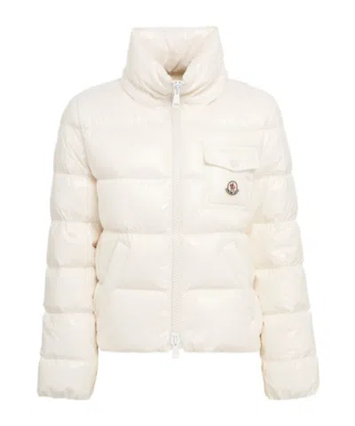 Moncler Andro Nylon Hooded Down Jacket In White