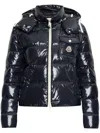 Moncler Navy Blue Andro Hooded Short Jacket In Navy