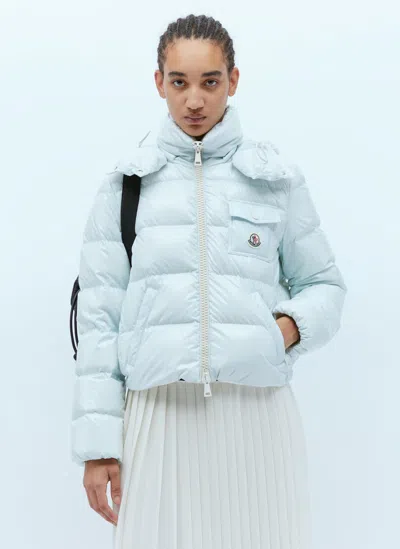 Moncler Andro Short Down Jacket In Blue