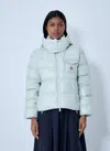 Moncler Andro Short Down Jacket In Green