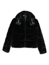 Moncler Andronne Sequin-embroidered Hooded Short Down Jacket In Black