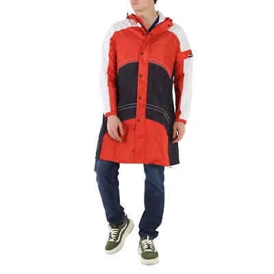 Pre-owned Moncler Aneides Giubbotto Colorblock Hooed Parka Coat, Brand Size 3 (large) In Multicolor