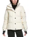 Moncler Anglin Padded Jacket With Logo-patch In Neutral
