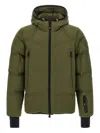 Moncler Ski Jacket With Hood And Pockets In Green