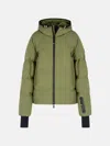 Moncler Ski Jacket With Hood And Pockets In Green