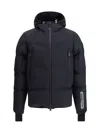 Moncler Grenoble Black Stretch Nylon Angren Down Jacket In Multi
