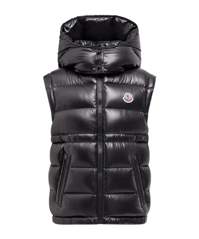 Moncler Ania Hooded Down Gilet In Black