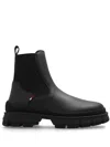 Moncler Bottes Chelsea En Cuir Hevea In Black