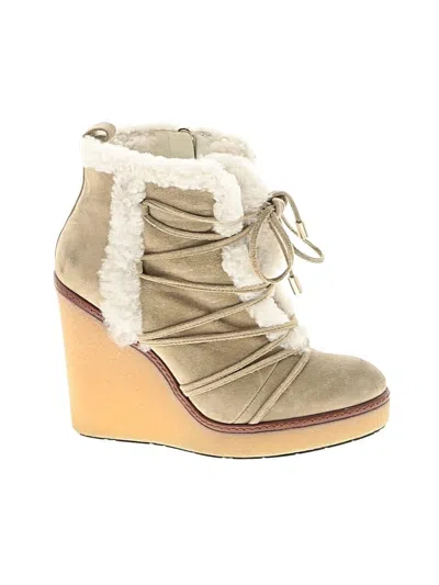 Pre-owned Moncler Ankle Boots In Tan