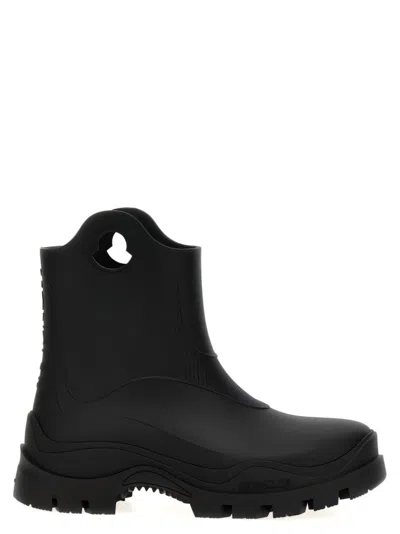 Moncler Ankle-height Boots With Textured Grip And Rugged Sole In Multicolor