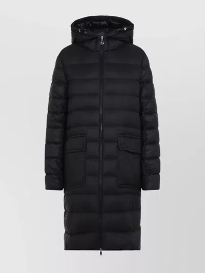 Moncler Ankle-length Padded Hooded Jacket In Black