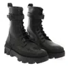 Moncler Carinne Leather Ankle Boots In Black