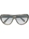 Moncler Oversized-frame Sunglasses In Grey