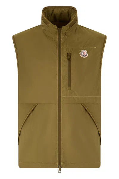 Moncler Ansiei Technical Fabric Quilted Vest For Men In Brown