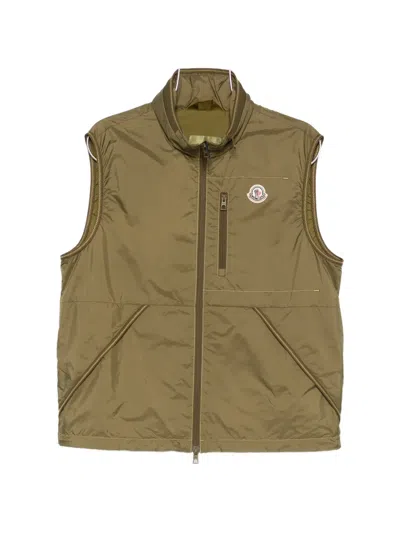 Moncler Ansiei Zip Pocket Gilet In Green