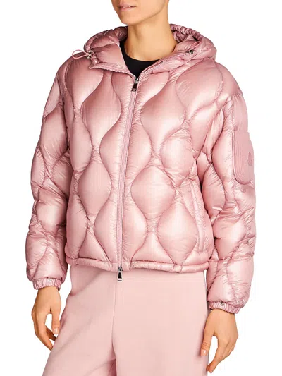 ダウンジャケット・コート MONCLER Women Bubble Jackets 098 1A000 15 M4289P50 Pink Pink Andro Hooded Short Down Jacket - Short Down Jackets for