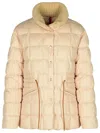 Moncler Antigone Puffer Jacket In Beige