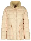 Moncler Antigone Puffer Jacket In Beige