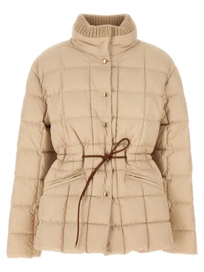 Moncler Antigone Casual Jackets, Parka In Nude